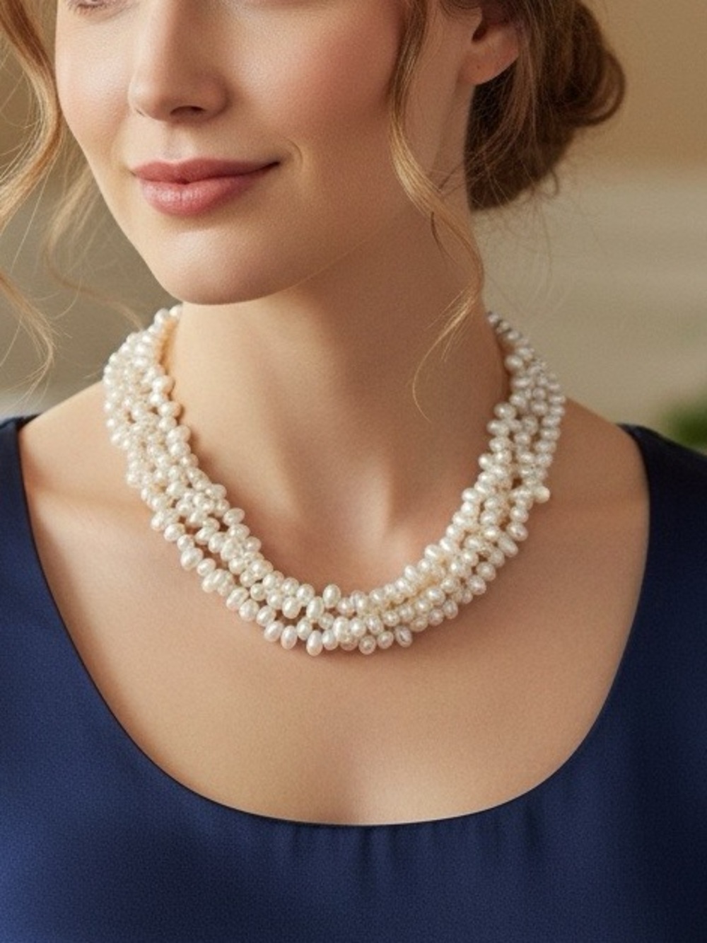 Freshwater Pearl Triple Strand Necklace